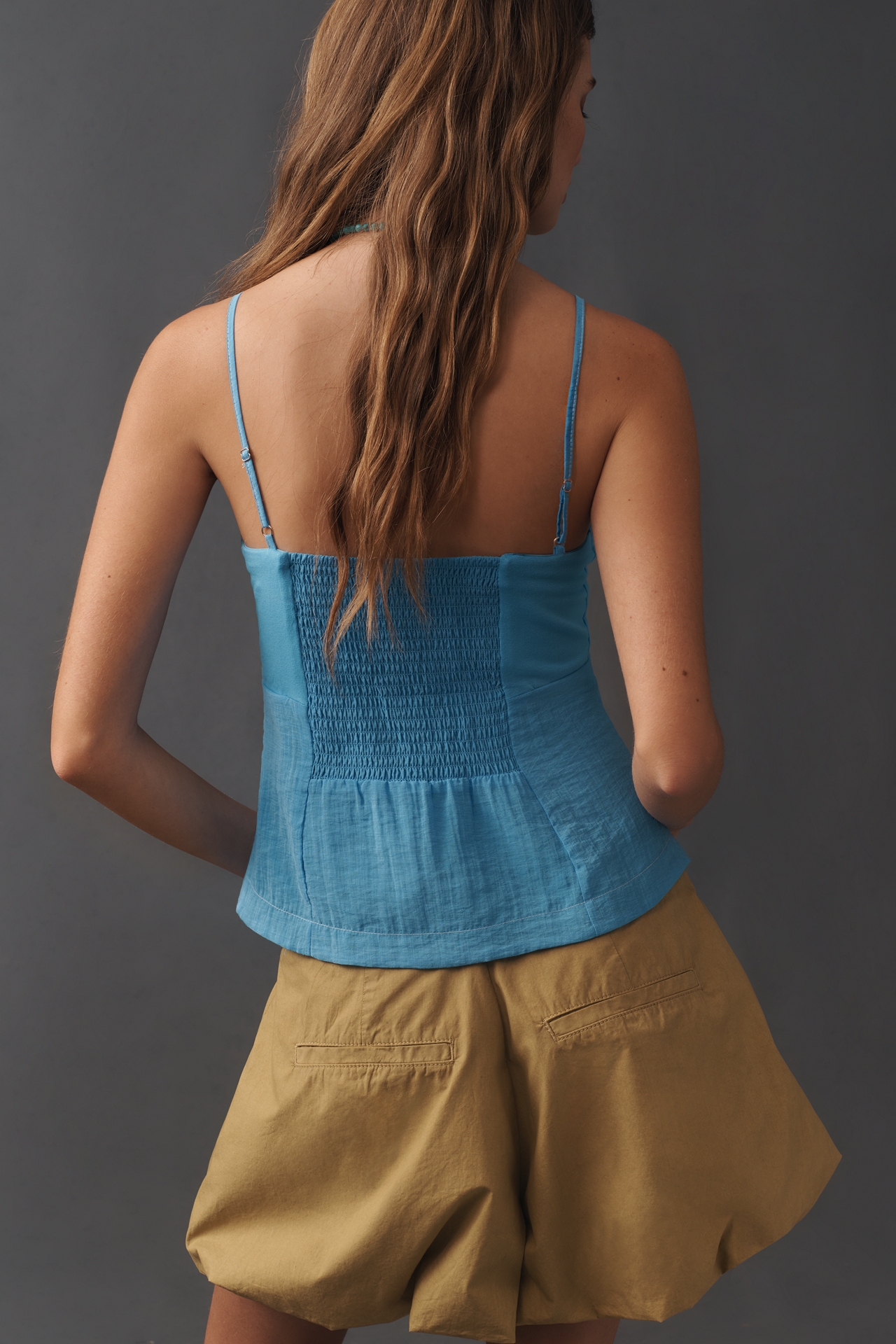 By Anthropologie V-Neck Waisted Peplum Tank