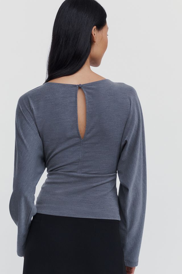 By Anthropologie Long Sleeve Keyhole Top #2