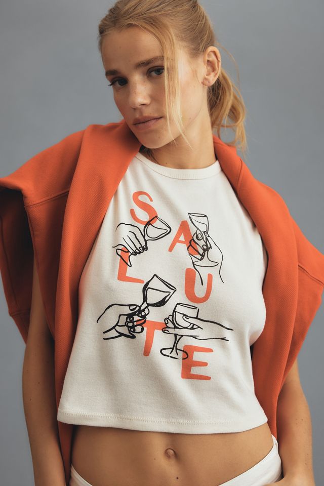 Girl Dangerous Salute Baby Tee Anthropologie