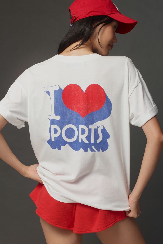 Girl Dangerous I Love Sports Graphic Tee #1