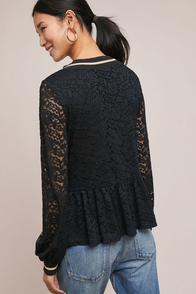 Sporty Peplum Pullover #1