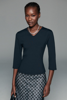 Lioness Bloom '90s V-Neck Long Sleeve Top by Anthropologie