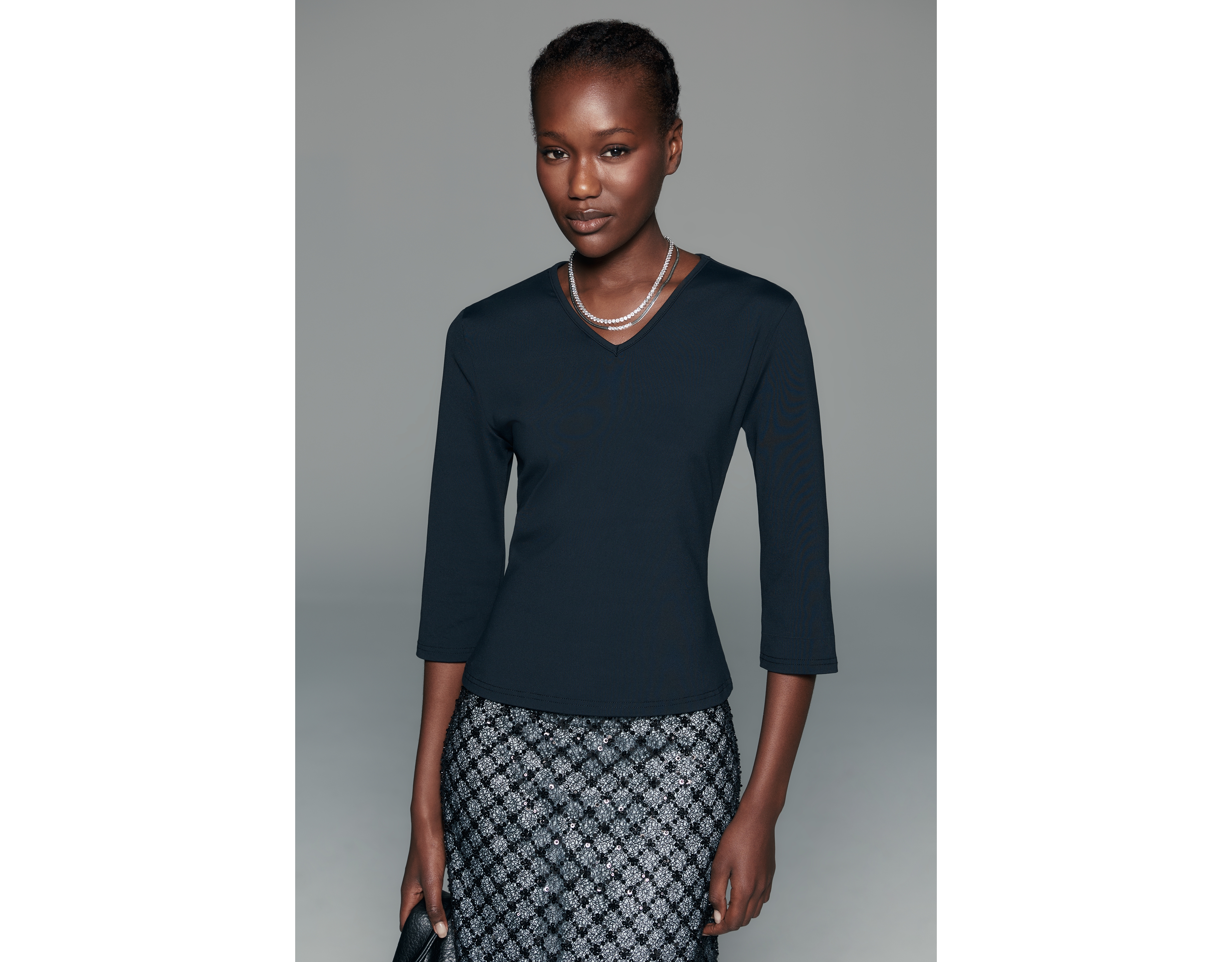 Lioness Bloom 90s V Neck Long Sleeve Top