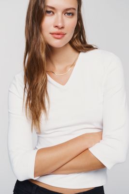 Lioness Bloom 90s V Neck Long Sleeve Top