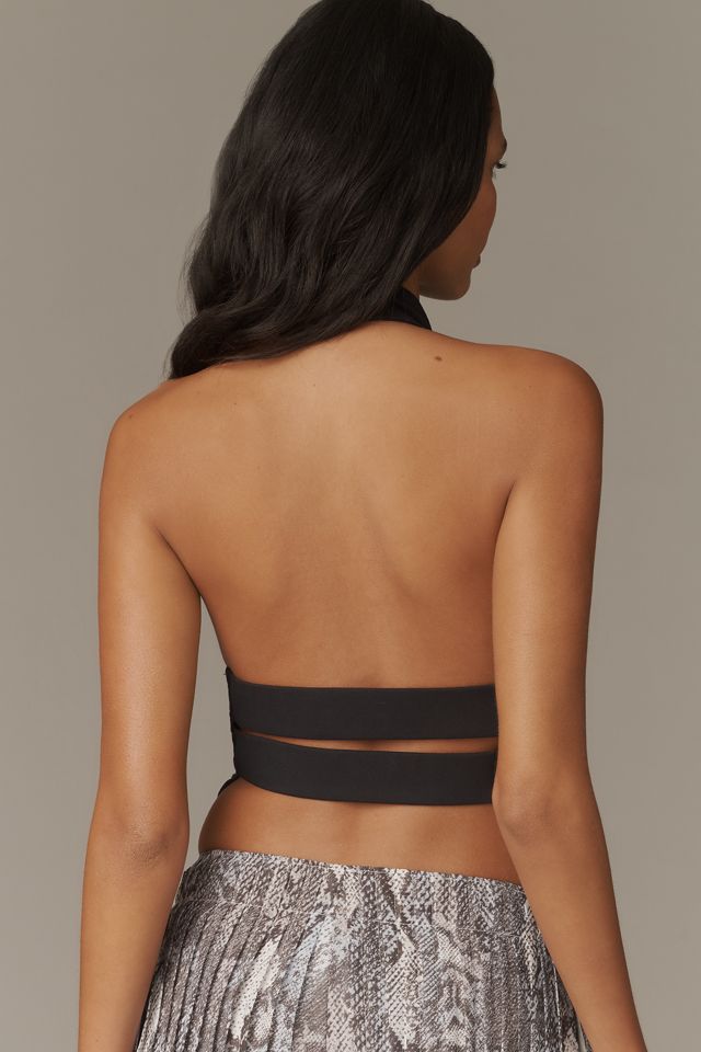 By Anthropologie Mock-Neck Open-Back Tank Top #1