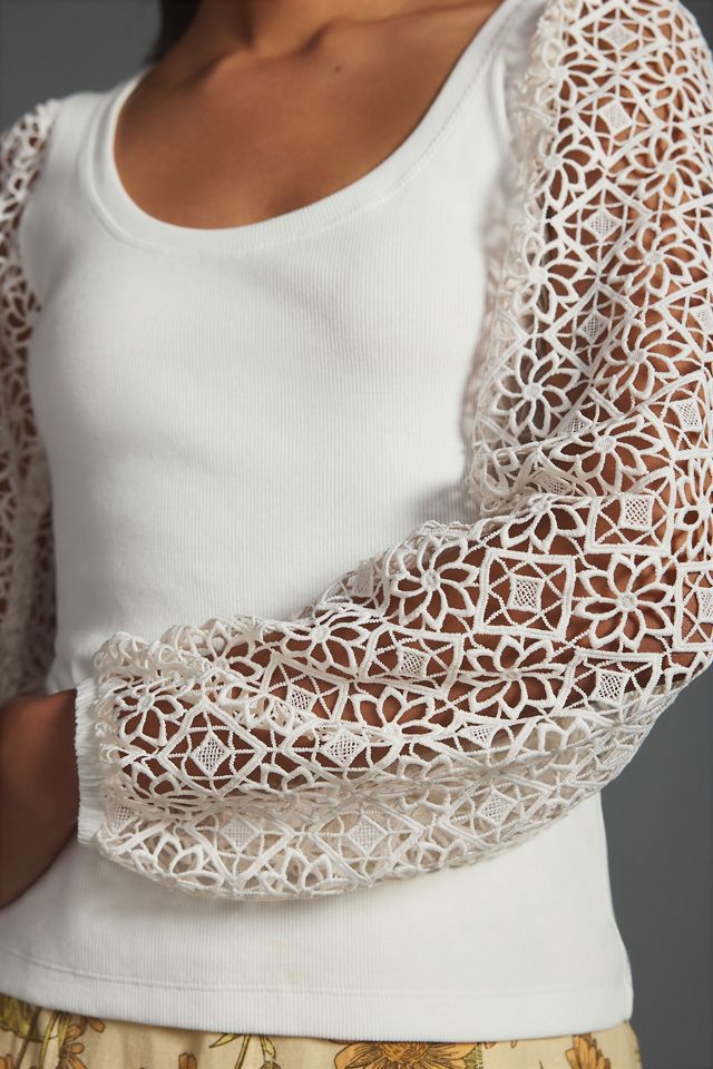 Maeve Lace-Sleeve Top #2