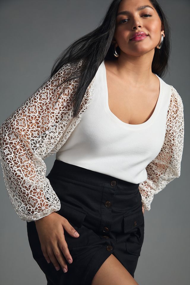Maeve Lace-Sleeve Top #6