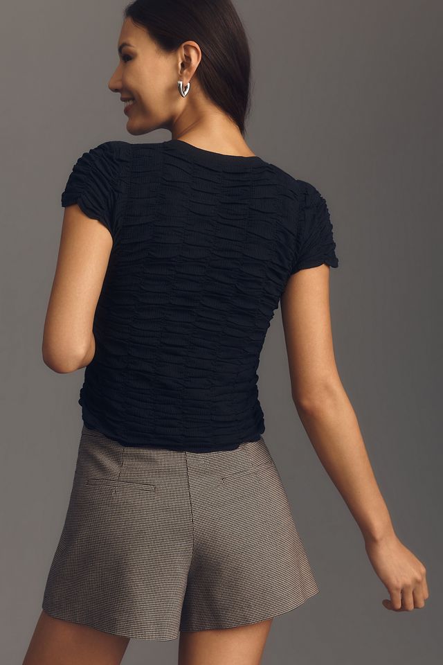 By Anthropologie Ruched Baby Tee #1