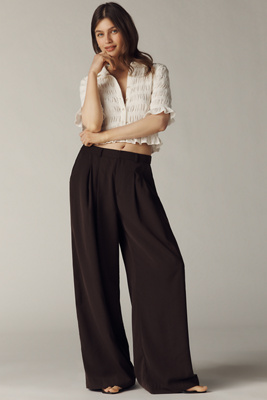 Maeve Smocked Button-Front Top