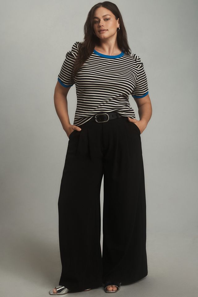 Maeve Puff-Sleeve Striped Top #7