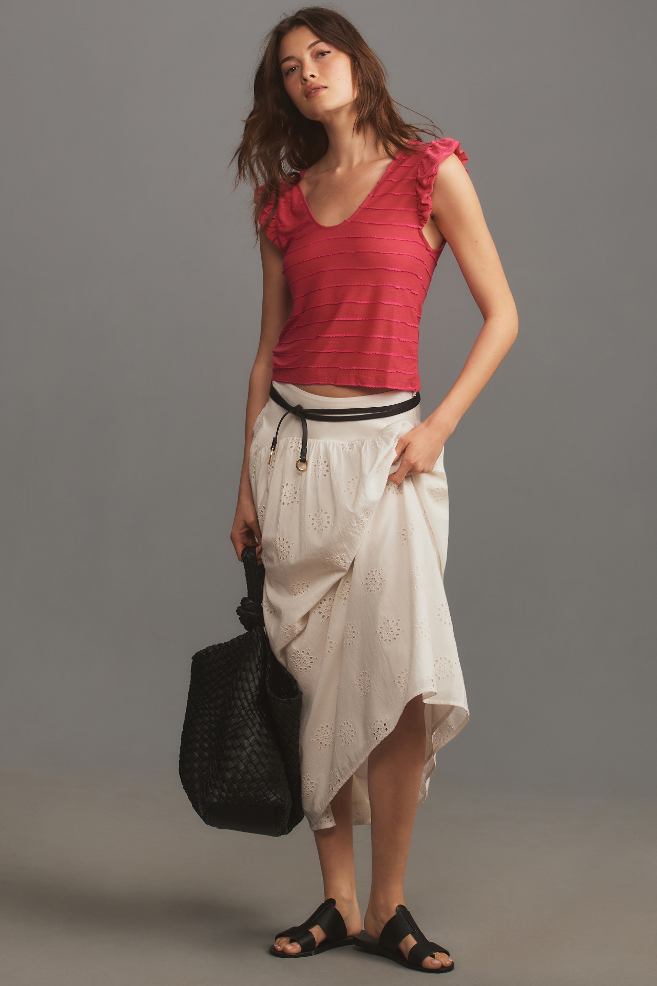 By Anthropologie Pom Bubble-Sleeve Tank