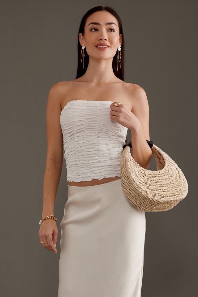 By Anthropologie Extreme Ruched Bandeau Top #1