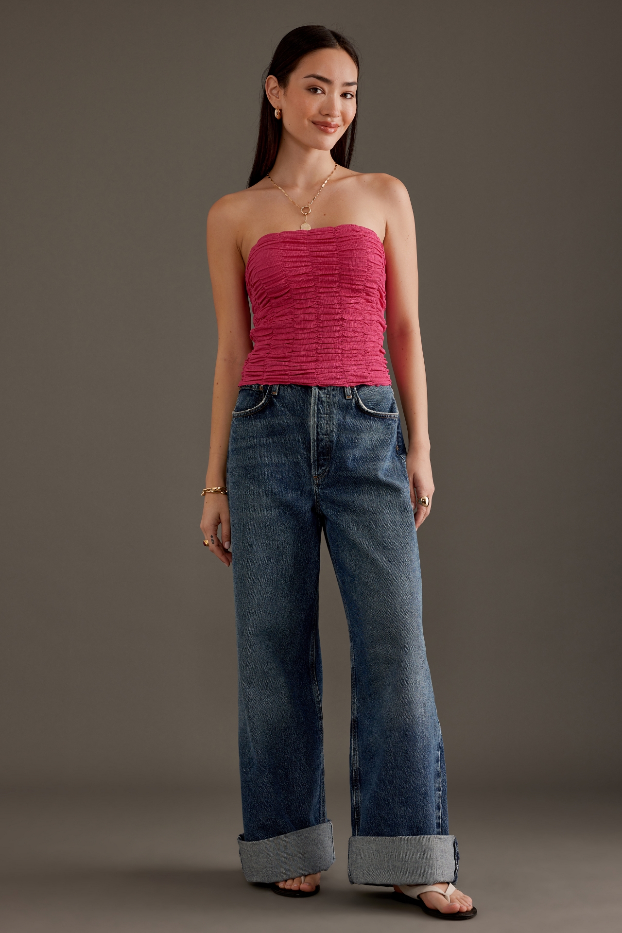 By Anthropologie Ruched Tube Top