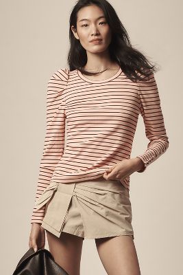 Shop Maeve Puff-sleeve Top In Pink