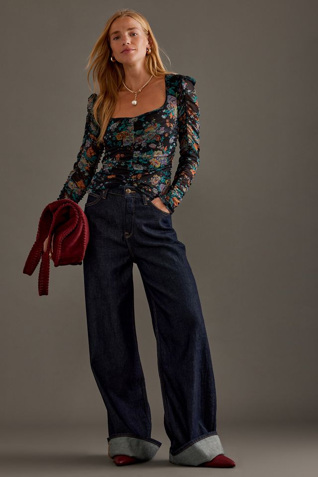 By Anthropologie Long-Sleeve Ruched Top #7