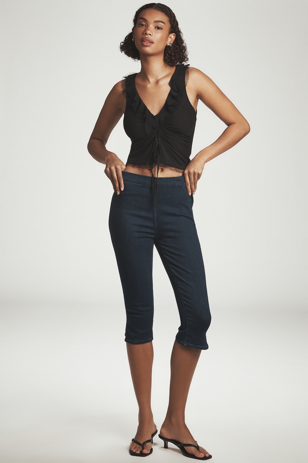 Maeve Tie-Front V-Neck Top