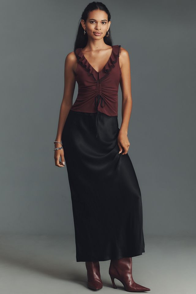 Maeve Tie-Front V-Neck Top