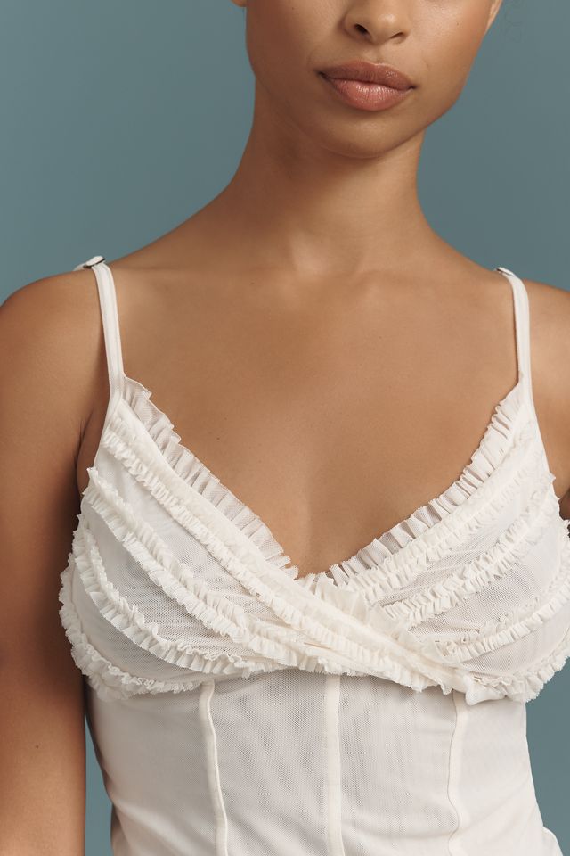 Pilcro Seamed Ruffle Tank Top #3