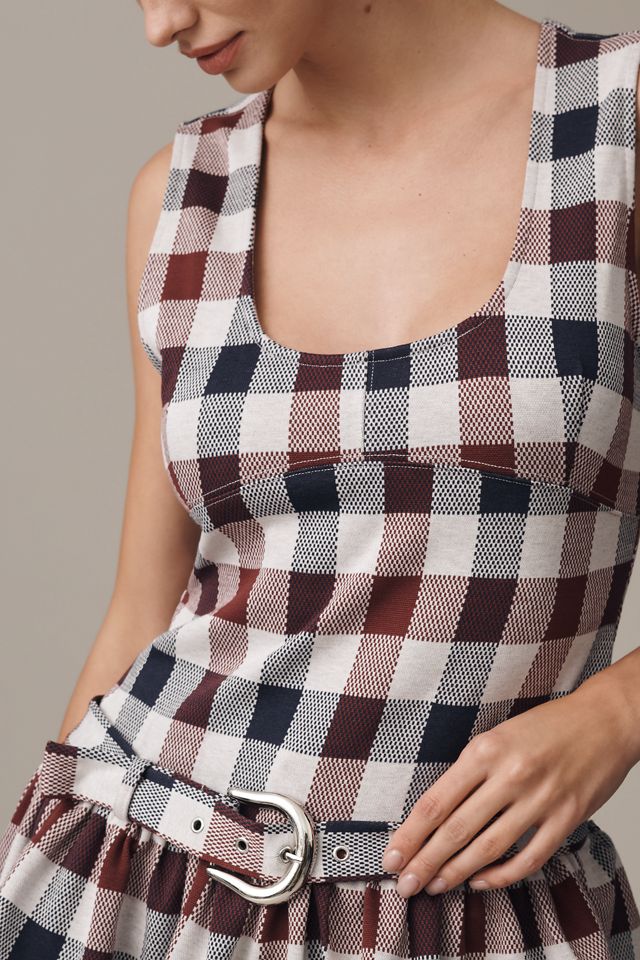 Maeve Belted Drop-Waist Peplum Tank #1