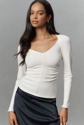 Maeve Sheer Embellished Top | Anthropologie