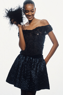 Maeve Off-The-Shoulder Rosette Top