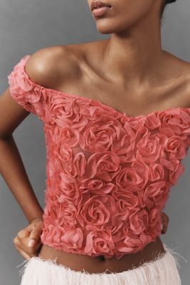 Maeve Off-Shoulder Rosette Top