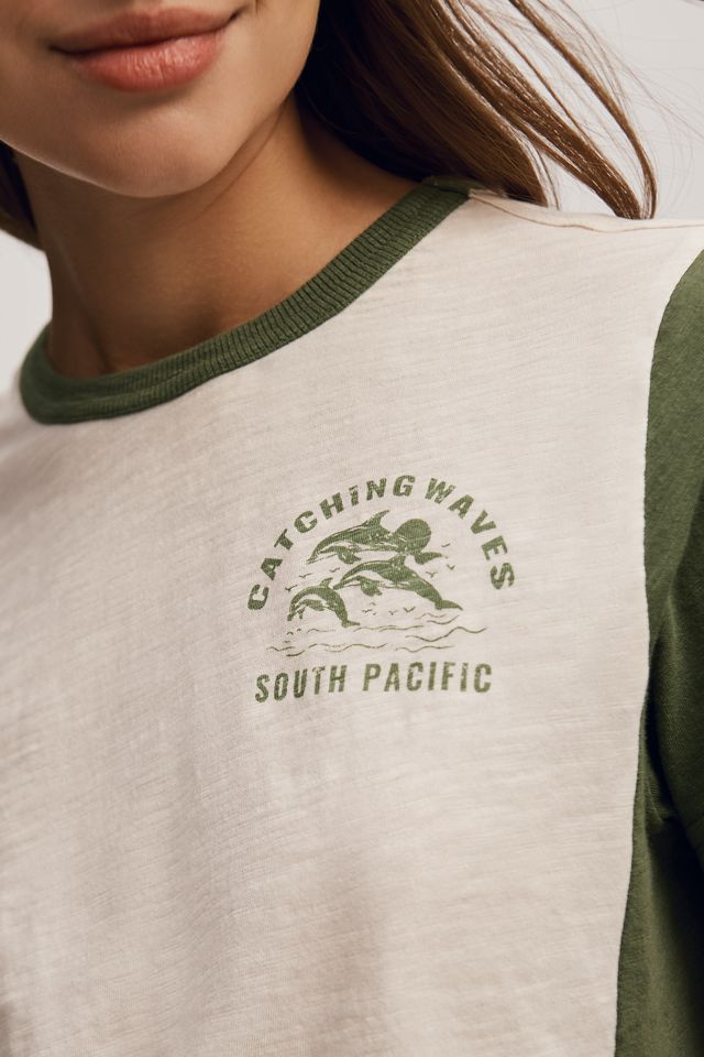 The Bennie Cotton-Slub Crew-Neck Tee by Pilcro: Colorblock Edition #2