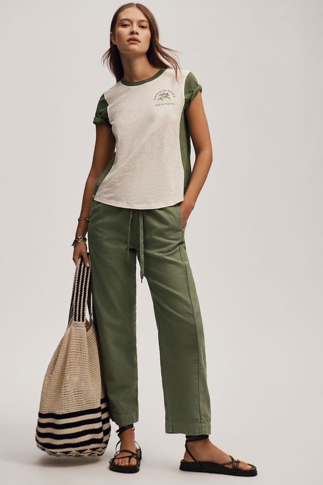 The Bennie Cotton-Slub Crew-Neck Tee by Pilcro: Colorblock Edition #3