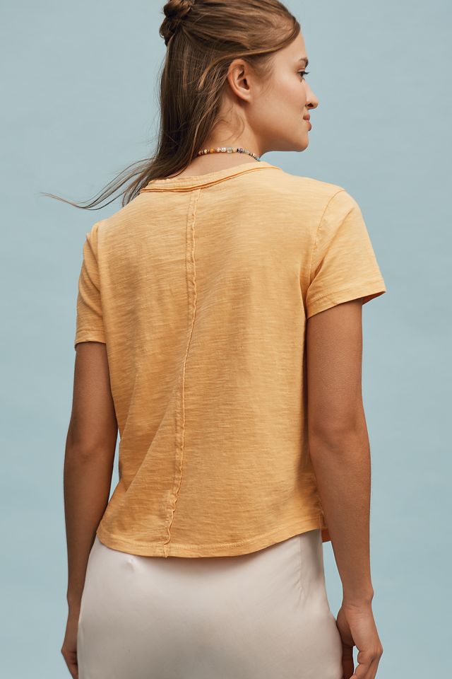The Bennie Cotton-Slub Crew-Neck Short-Sleeve Tee by Pilcro: Pocket Edition #1