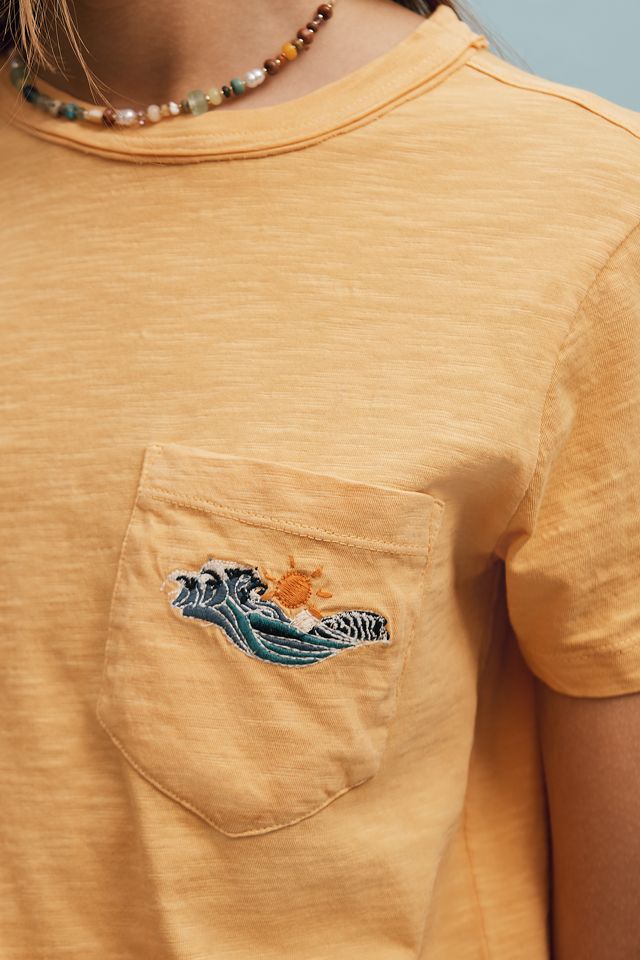 The Bennie Cotton-Slub Crew-Neck Short-Sleeve Tee by Pilcro: Pocket Edition #3