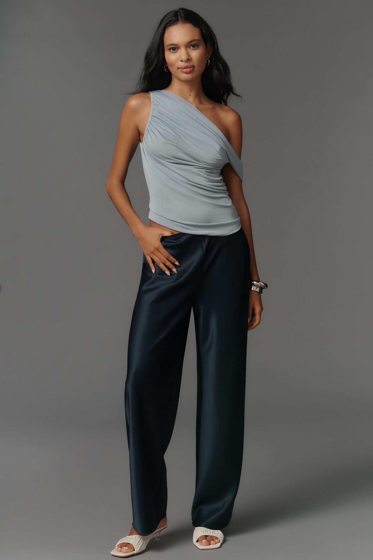 Central Park West Off-Shoulder Ruched Top
