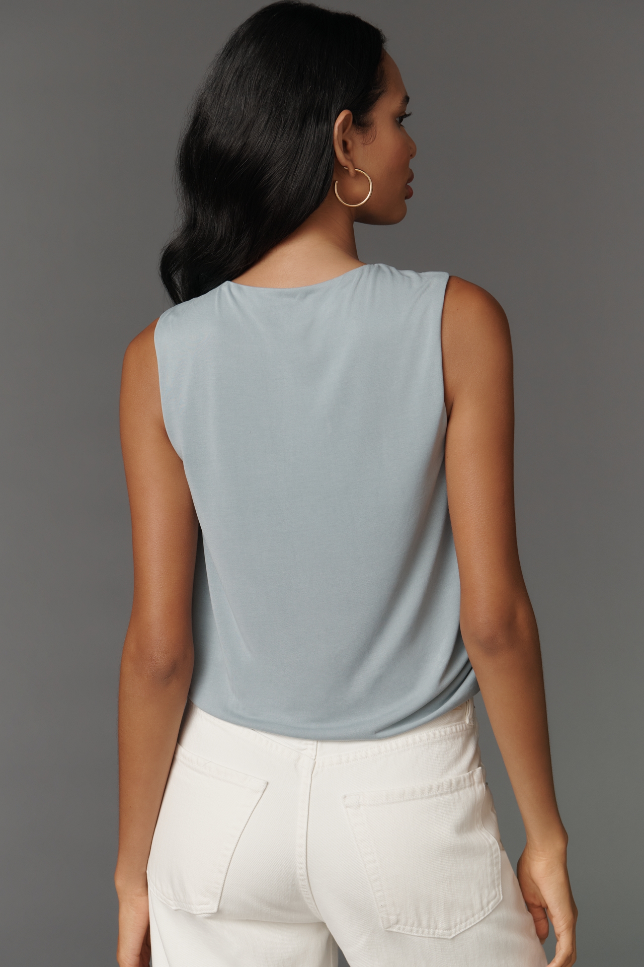 Central Park West Cupro Draped Tank