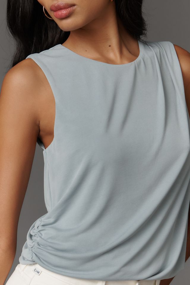 Central Park West Cupro Draped Tank #3