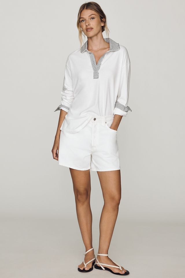 Ragabond Studio Cotton Pinstripe Contrast Polo Top #2