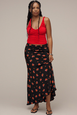 Susana Monaco Gathered Front Tank Top In Red