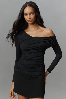 Susana Monaco Carryover Off-shoulder Top In Black