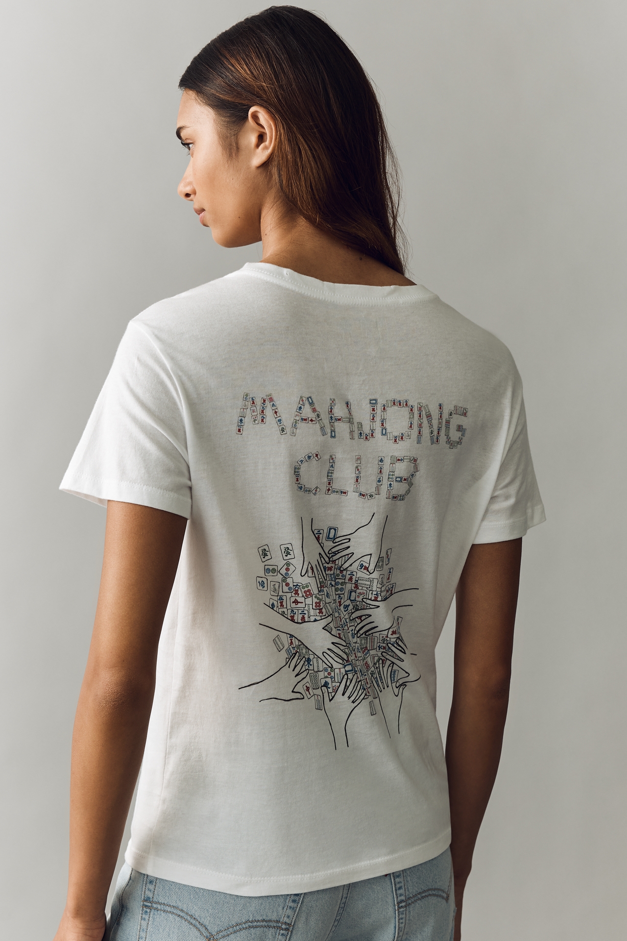 Unfortunate Portrait Mahjong Club Cotton Graphic Tee
