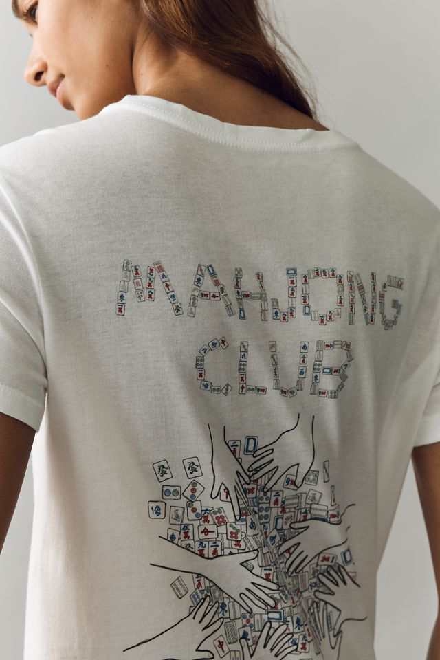Unfortunate Portrait Mahjong Club Cotton Graphic Tee #3