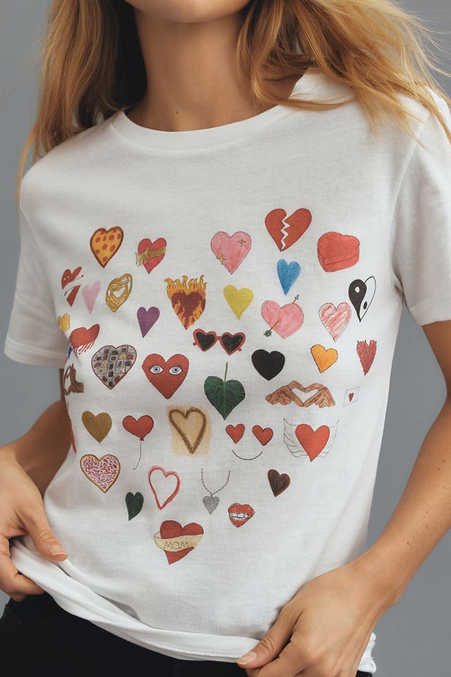 Unfortunate Portrait Hearts Graphic Tee #2