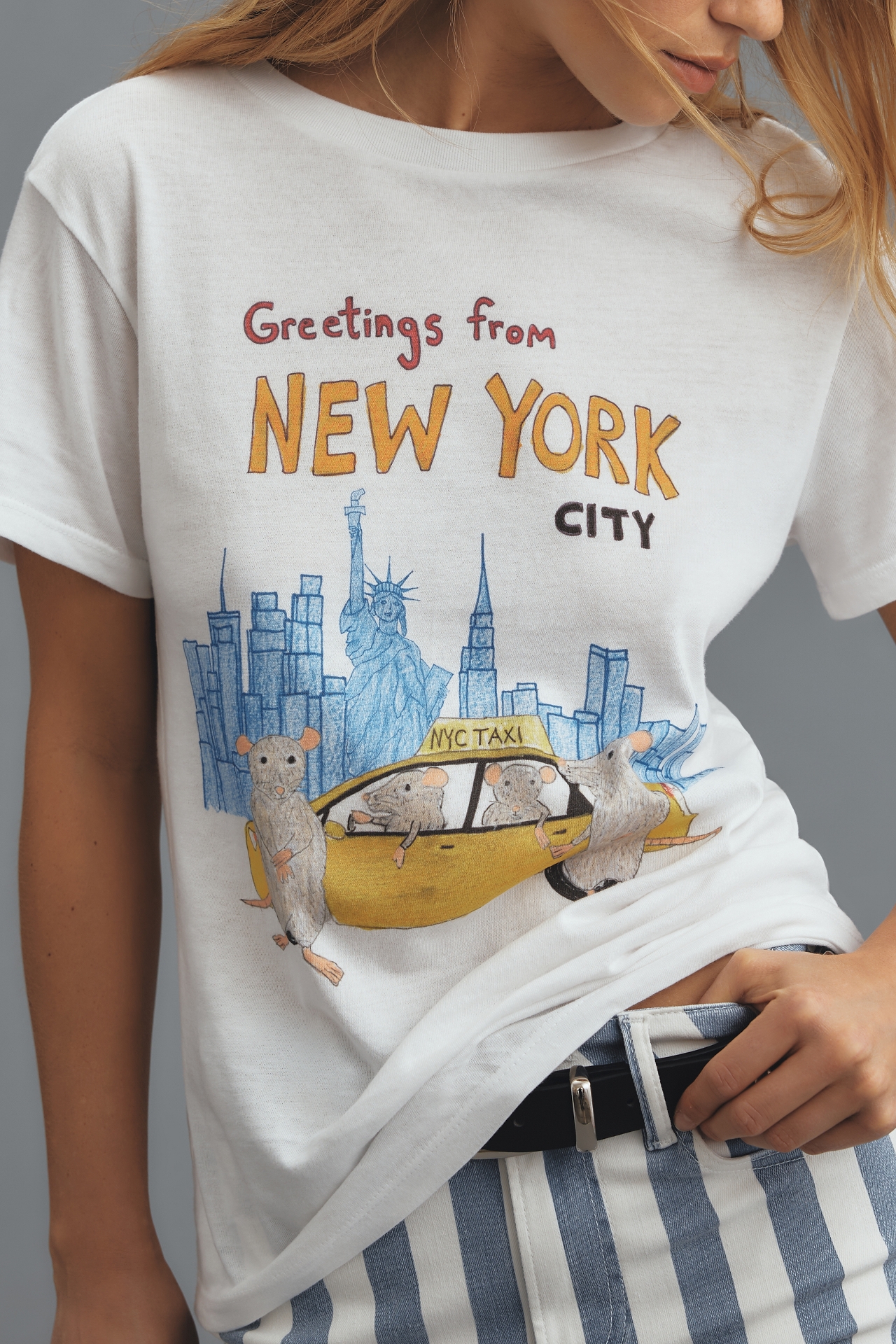 Unfortunate Portrait Greetings from New York Graphic Tee