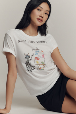 Unfortunate Portrait Made From Scratch Graphic Tee In White