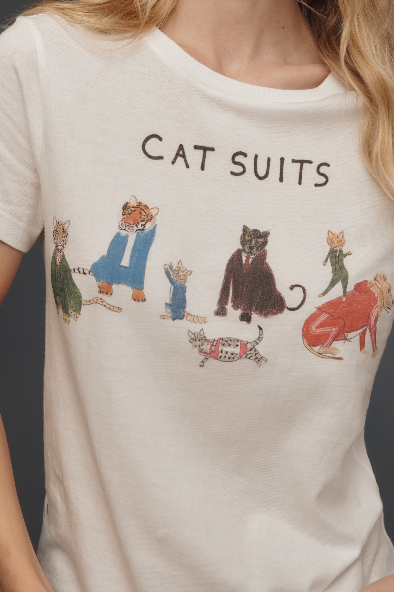Unfortunate Portrait Cat Suits Graphic Tee