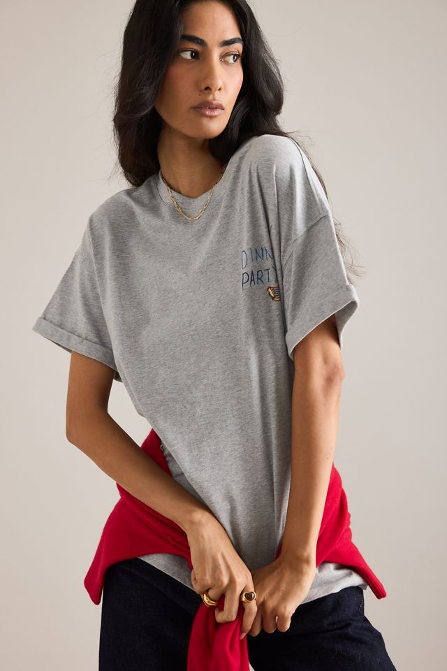 Maeve T-shirt Boyfriend con Grafica Dinner Party #4