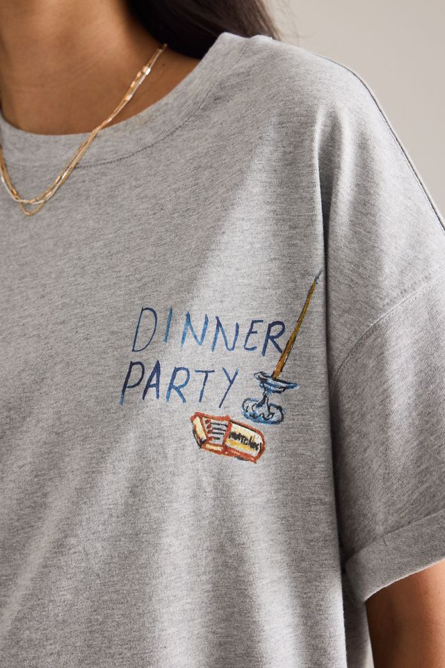 Maeve T-shirt Boyfriend con Grafica Dinner Party #5