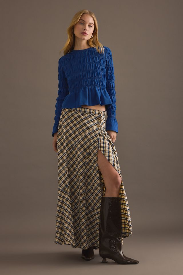 By Anthropologie Oberteil mit Smok-Details und langen Ärmeln #2
