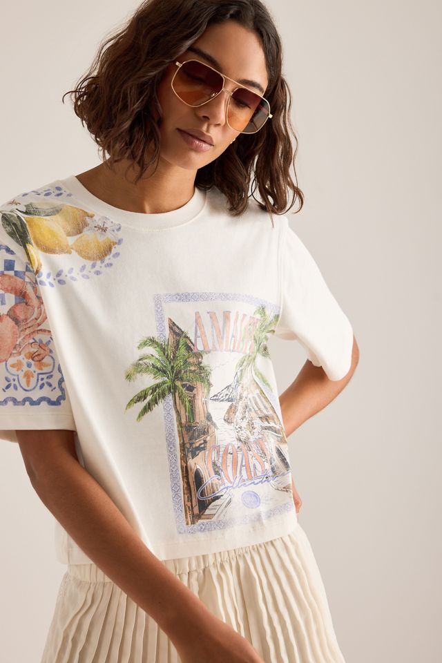 T-Shirt Boxy con Grafica Amalfi By Anthropologie #3