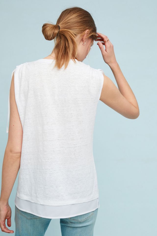 Linen Spliced-Neck Tank #1