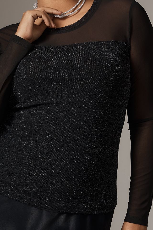 Sanctuary Plus Long-Sleeve Sparkle Top #3