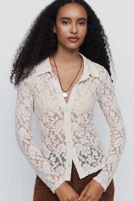 Sanctuary Dreamer Sheer Lace Top by Anthropologie