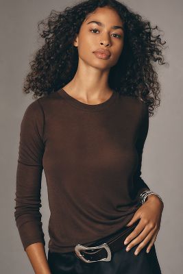 Shop Sanctuary Long-sleeve Femme Crew Top In Brown